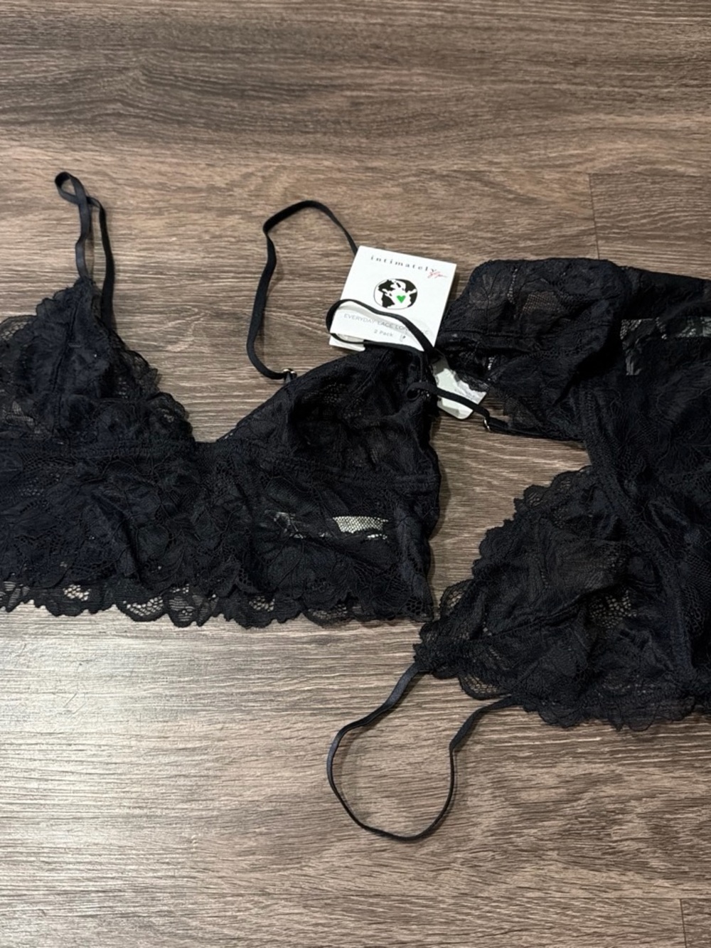 Free people intimately everyday lace long line size xs (2 pieces )